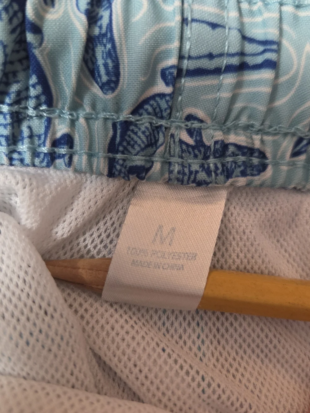 Southern Tide Boys Medium Alligator Print Swim Trunks Blue. #0337